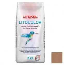 Затирка цементная Litokol Litocolor L. 25 Коричневая 2кг 479540002