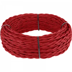 Ретро кабель витой 3х1,5 красный 20м W6453248