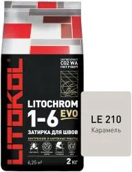 Затирка цементная Litokol Litochrom EVO 1-6 LE 210 карамель 2кг 500200002