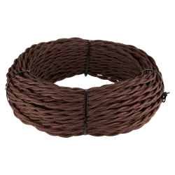 Ретро кабель витой  3х1,5  (коричневый)