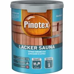 Лак для бань и саун на водной основе Pinotex Lacker Sauna 20 полуматовый 2,7 л.