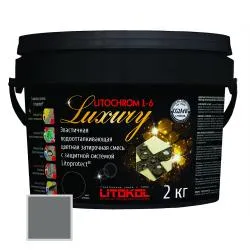 Затирка цементная Litokol Litochrom 1-6 Luxury 2кг C. 40 Антрацит 354240002