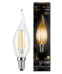 Лампа Gauss LED Candle tailed E14 7W 2700K 1/10/50 104801107