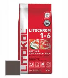 Затирка цементная Litokol Litochrom 1-6 2кг C.40 антрацит 075710003