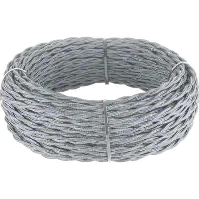 Ретро кабель витой 2х2,5 серый 20м W6452315