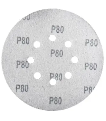 Круг шлифовальный PATRIOT на липучке, 150мм, 8 отверстий, Р80, 5 шт
