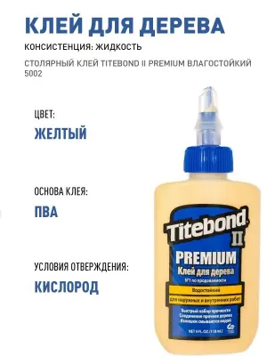 Клей столярный Titebond II Premium влагостойкий 37мл 5001