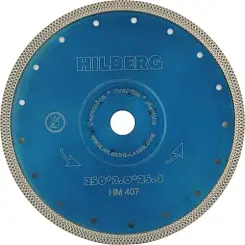 Диск алмазный Hilberg 250х25.4/22.23мм Hard Materials Х-type ультратонкий турбо HM407