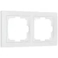 Рамка на 2 поста Werkel белый, basic  WL03-Frame-02