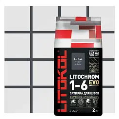 Затирка цементная Litokol Litochrom EVO 1-6 LE 140 мокрый асфальт 2кг 500160002