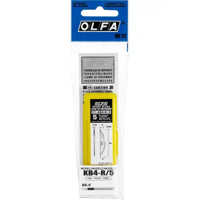Лезвия OLFA 6мм закругленные для ножа OL-KB4-R/5