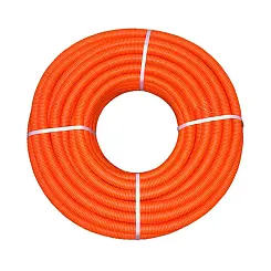 Гофратруба ПНД 25мм 50м оранжевая с зондом