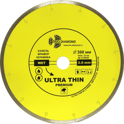 Диск алмазный Trio-Diamond 300х32/25.4мм Ultra Thin Premium сплошной UTW508